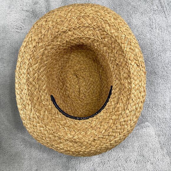 Helen Kaminski Classic 5 Womens OS Tan Raffia Straw Black Ribbon Bow Sun Hat - Picture 10 of 12